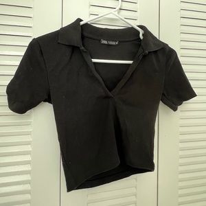 Zara Black Crop Top